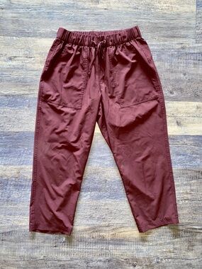 Old Navy Women's Burgundy Elastic Waist Drawstring Joggers